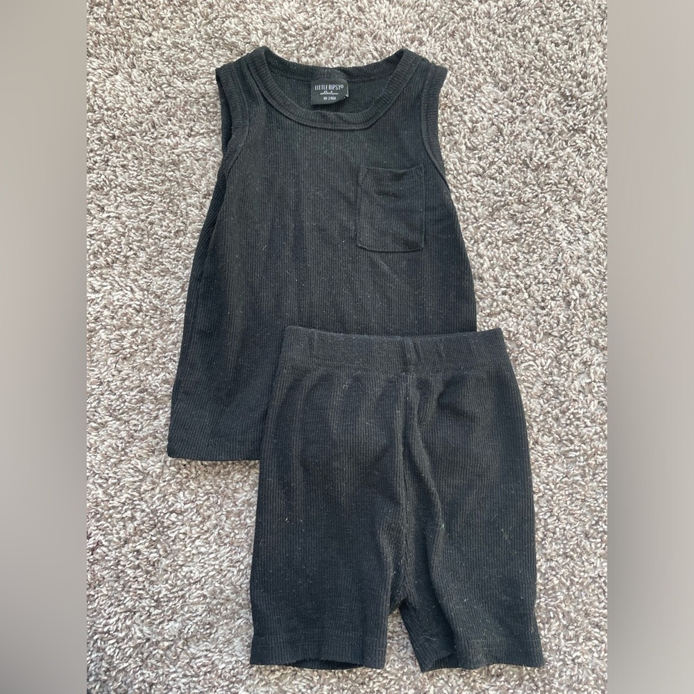 Little Bipsy Black Kids Pajama Set